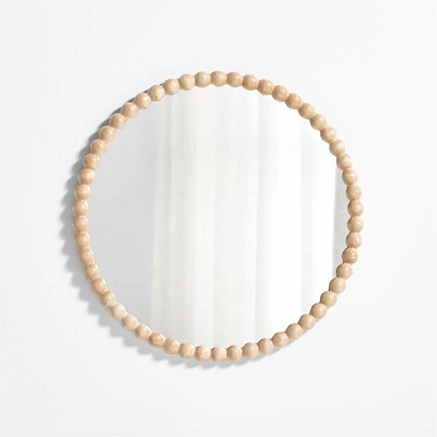 Jenny Lind Maple Wood Round Kids Wall Mirror
