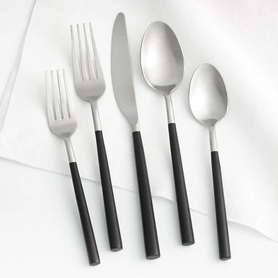 Jace 5-Piece Black Handle Flatware Place Setting