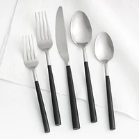 Jace 5-Piece Black Handle Flatware Place Setting