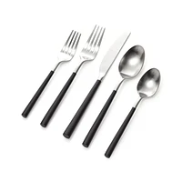 Jace 5-Piece Black Handle Flatware Place Setting