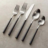 Jace 5-Piece Black Handle Flatware Place Setting