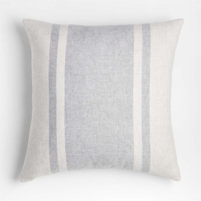 Jackie 23"x23" Grey Linen Throw Pillow Cover by Leanne Ford
