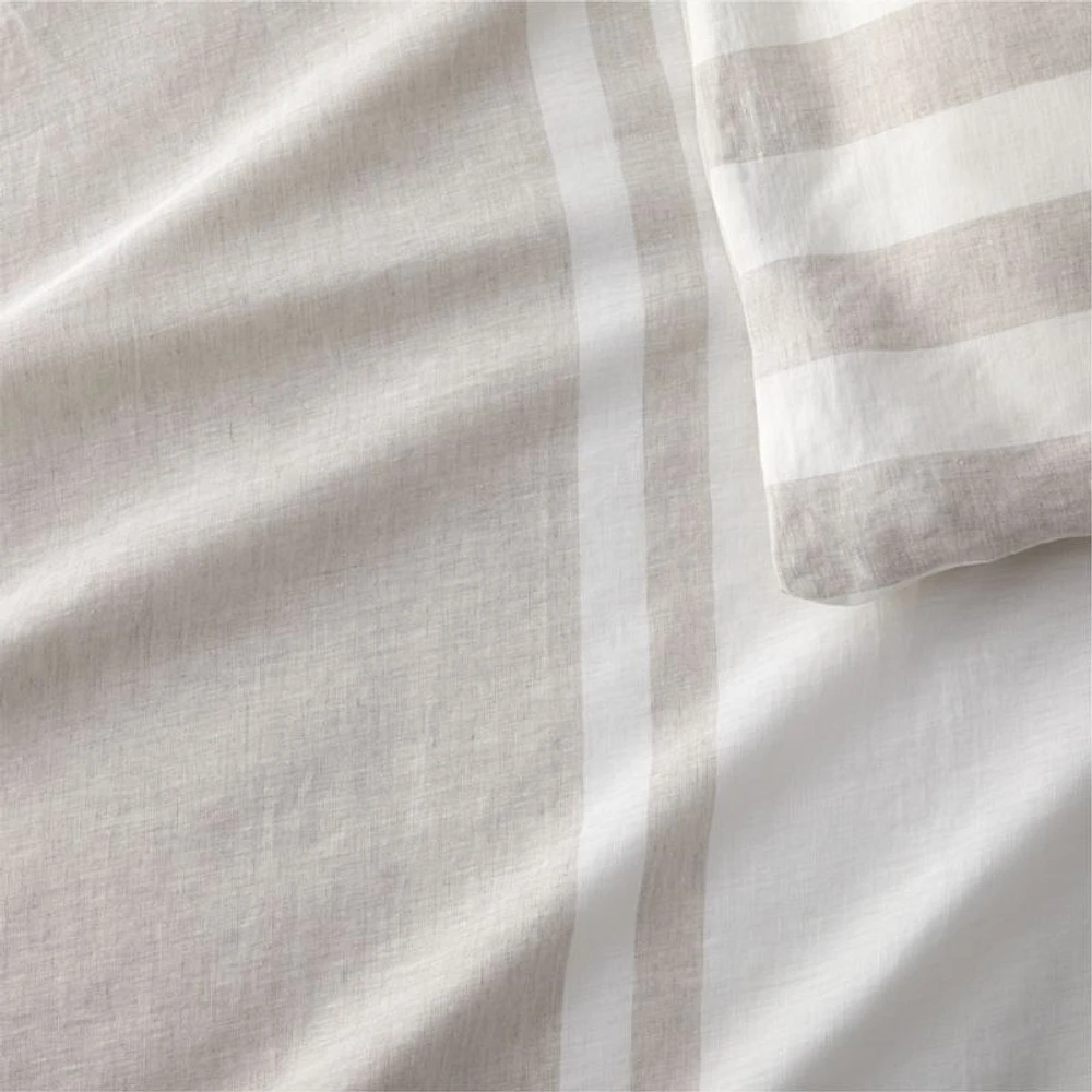 Jackie Stripe Linen Natural Standard Sham by Leanne Ford
