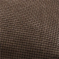 Jackson Deep Brown Basketweave Leather 23x23 Throw Pillow Cover