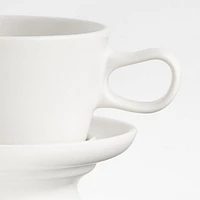 Jamesware 16-oz. White Stoneware Cup and Saucer