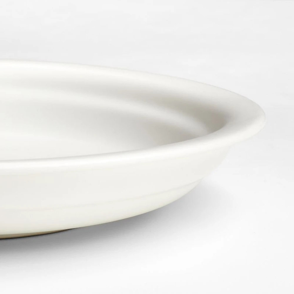 Jamesware White Stoneware Dinner Plate