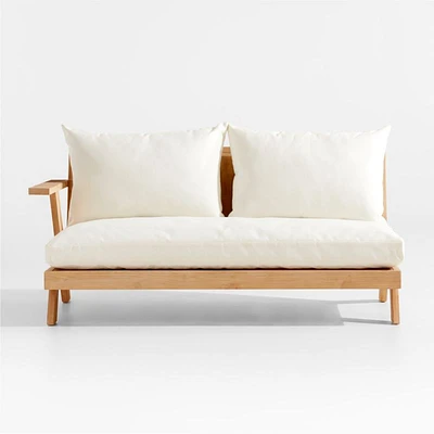 Jeannie Left Arm Teak Outdoor Sofa by Leanne Ford