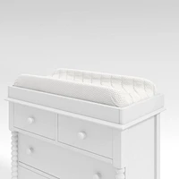 White Wood Baby Changing Table Topper