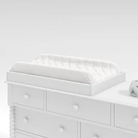White Wood Baby Changing Table Topper