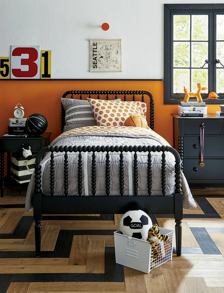 Jenny Lind Kids Black Trundle Bed
