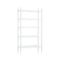 Jenny Lind White Wood Spindle 5-Shelf Bookcase