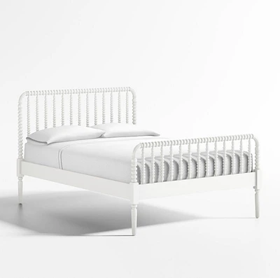 Jenny Lind White Wood Spindle Kids Full Bed