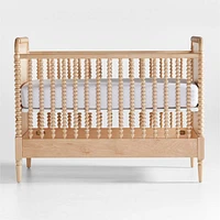 Jenny Lind Heirloom Maple Wood Convertible Baby Crib with Toddler Bed Rail