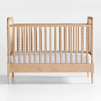 Jenny Lind Heirloom Maple Wood Convertible Baby Crib with Toddler Bed Rail