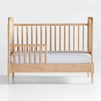 Jenny Lind Heirloom Maple Wood Convertible Baby Crib with Toddler Bed Rail