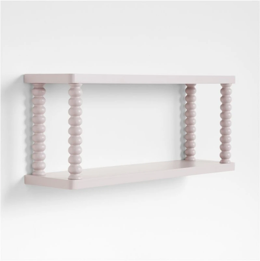 Jenny Lind Kids Violet Wood Spindle Wall Shelf
