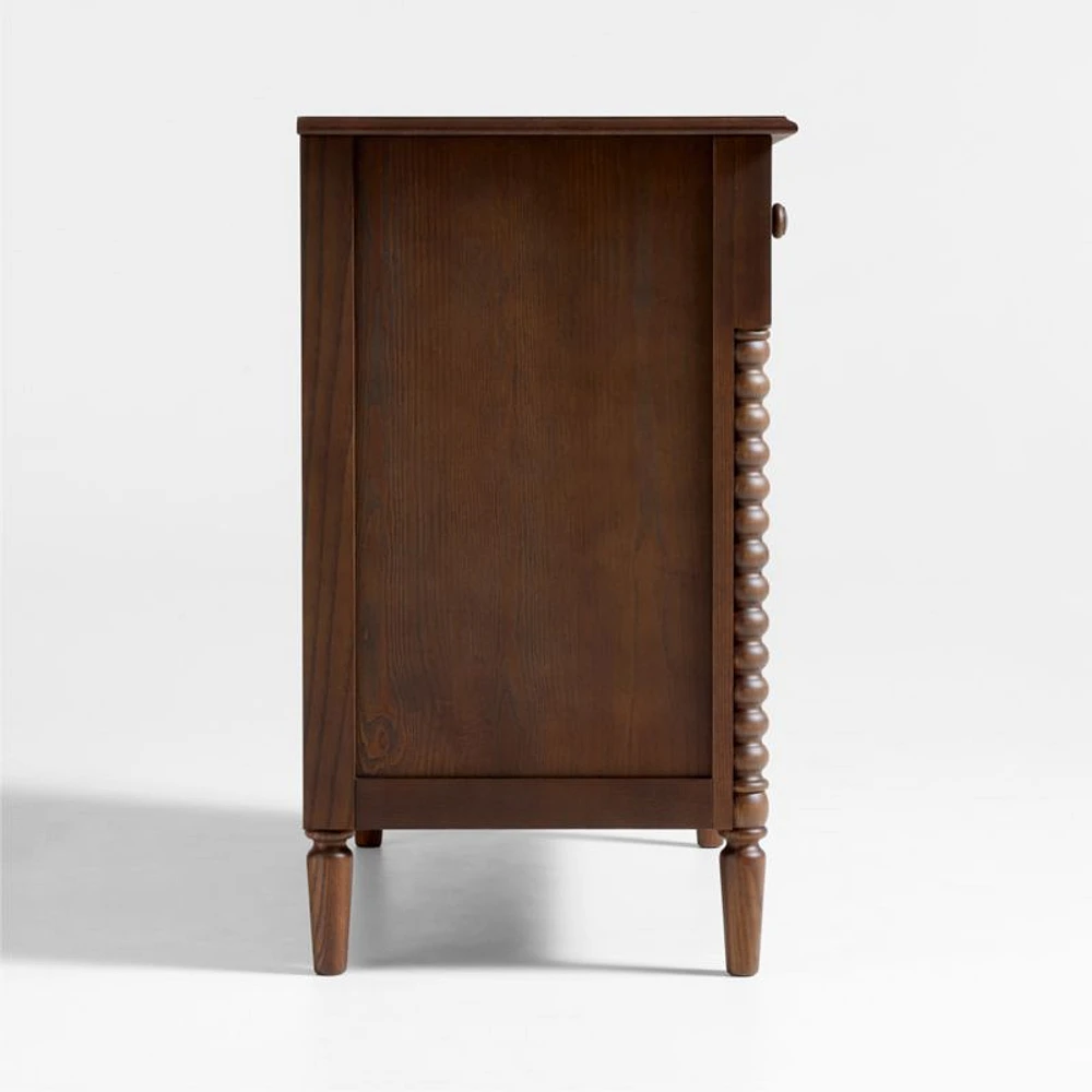 Jenny Lind Deep Brown Wood Narrow 4-Drawer Kids Dresser
