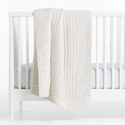 Organic Heathered Jersey Baby Crib Quilt