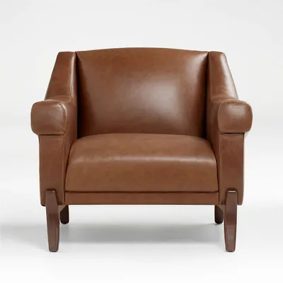 Jesper Mid-Century Leather Accent Chair