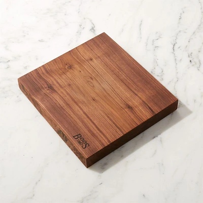 John Boos 13"x12" Rustic Edge Walnut Cutting Board