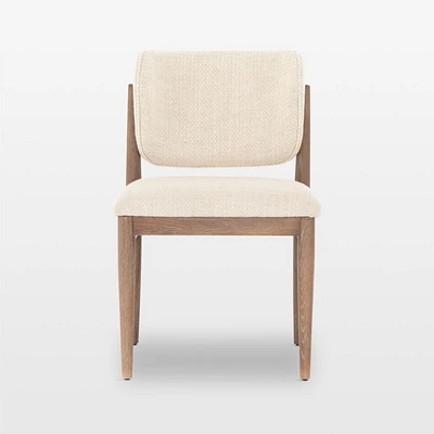 Joren Taupe Wood Upholstered Dining Chair with Performance Fabric
