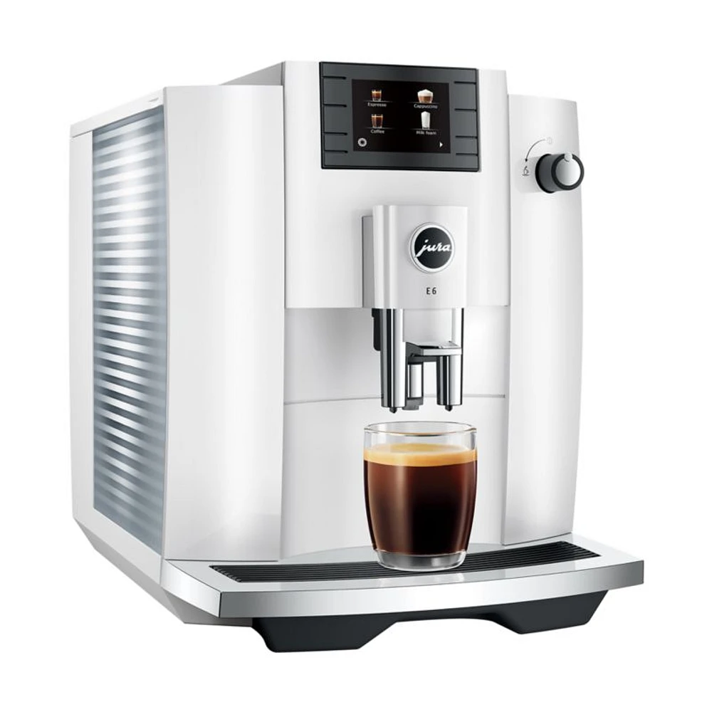 JURA ® E6 Piano White Espresso Machine