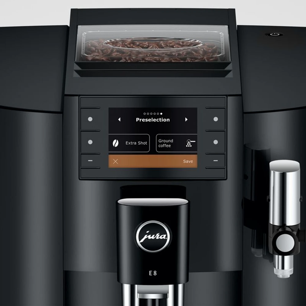 JURA ® E8 Automatic Espresso Machine in Piano Black