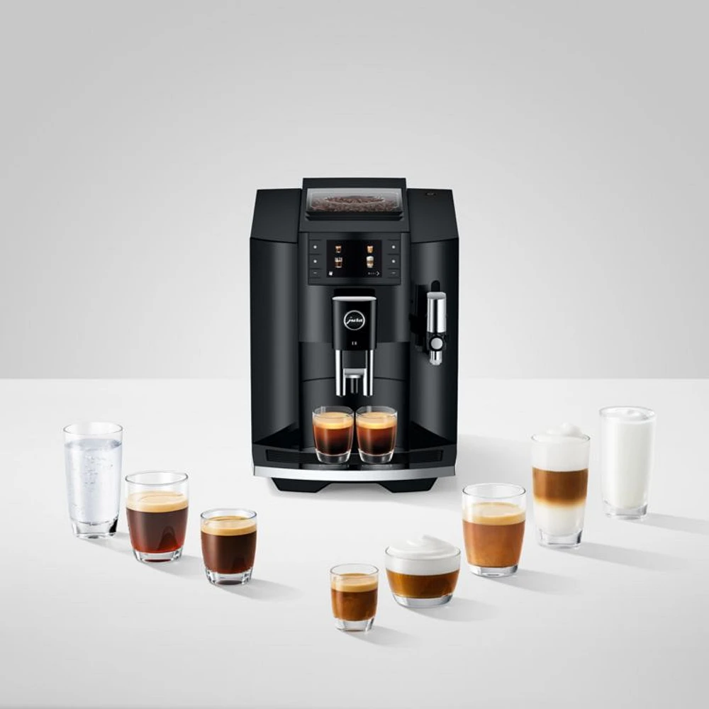 JURA ® E8 Automatic Espresso Machine in Piano Black