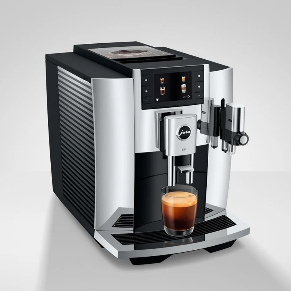 JURA ® E8 Automatic Espresso Machine in Chrome