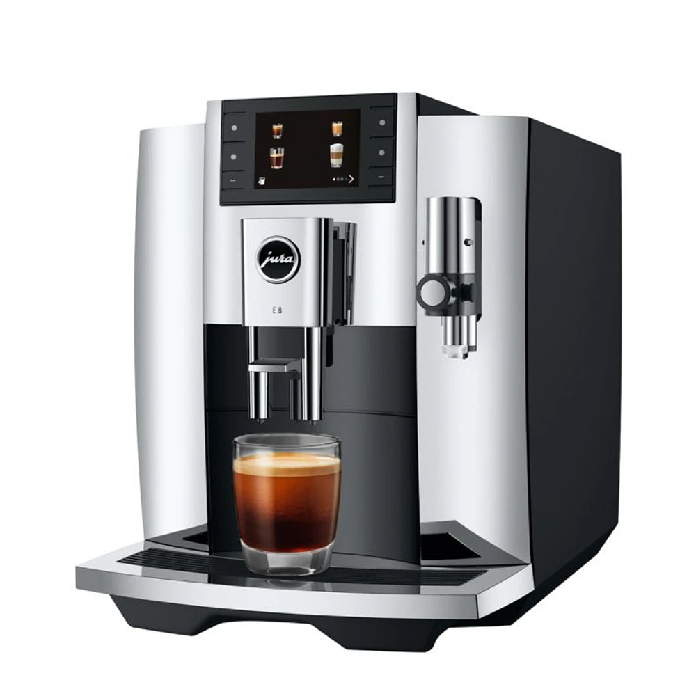 JURA ® E8 Automatic Espresso Machine in Chrome