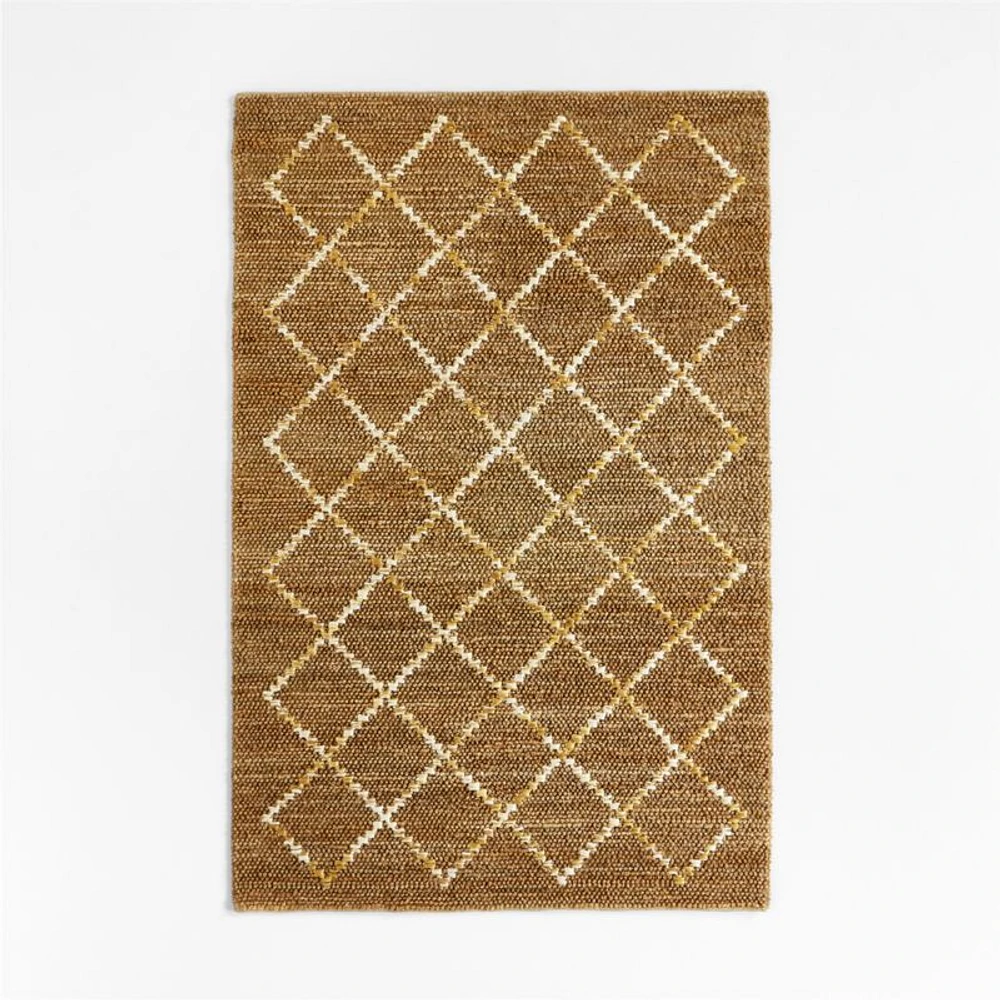 Arlequin Textured Diamond Ivory Kids Area Rug 5x8