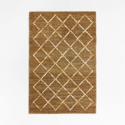 Arlequin Textured Diamond Ivory Kids Area Rug 5x8
