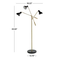 Kace Triple Head Floor Lamp