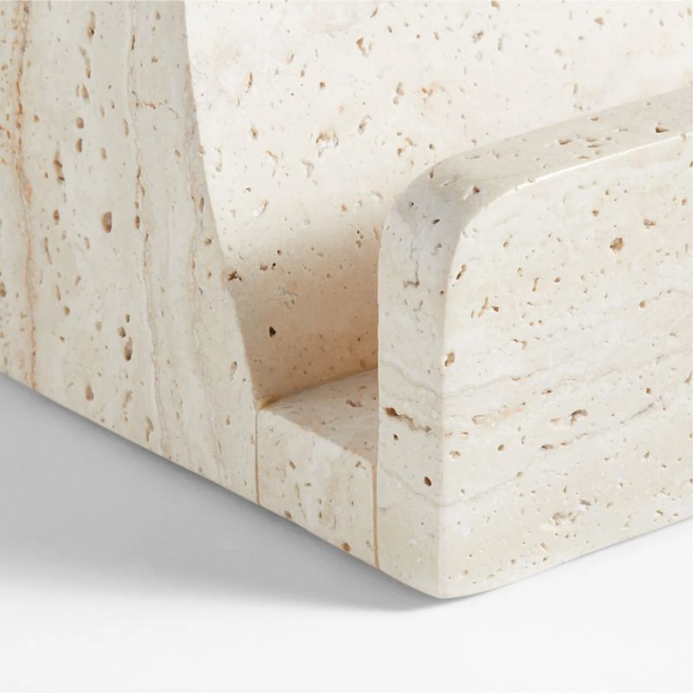 Kan Beige Travertine Cookbook Stand by Eric Adjepong