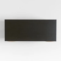Kaufman 62" Black and Natural Wood Desk with File Drawer