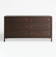 Keane Espresso Wood 6-Drawer Dresser