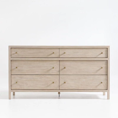 Keane Weathered Natural Solid Wood 6-Drawer Dresser