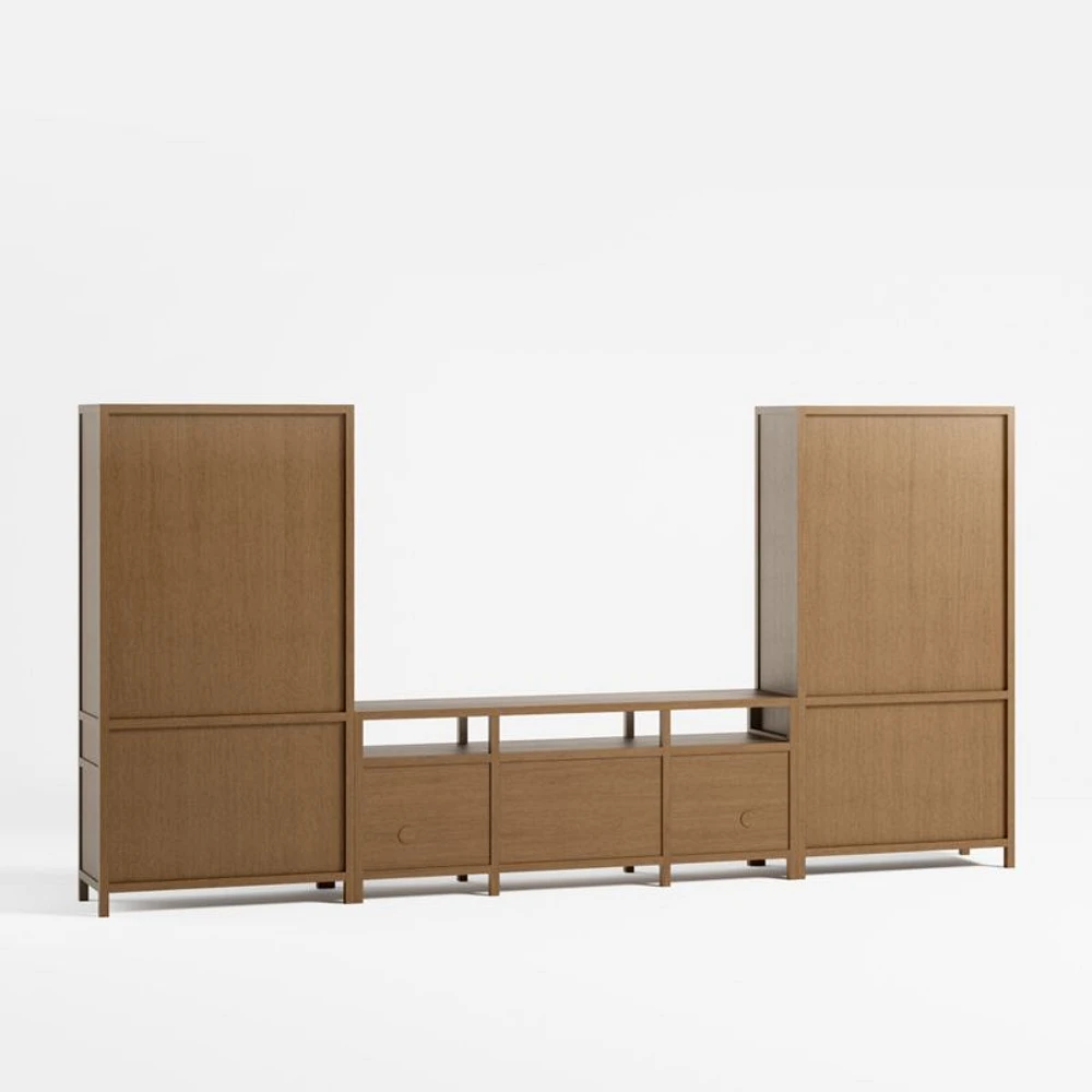 Keane 152" Driftwood Media Console Set