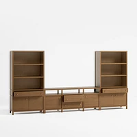 Keane 152" Driftwood Media Console Set