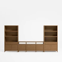 Keane 152" Driftwood Media Console Set