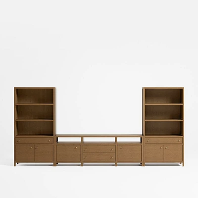 Keane 166" Driftwood Media Console Set