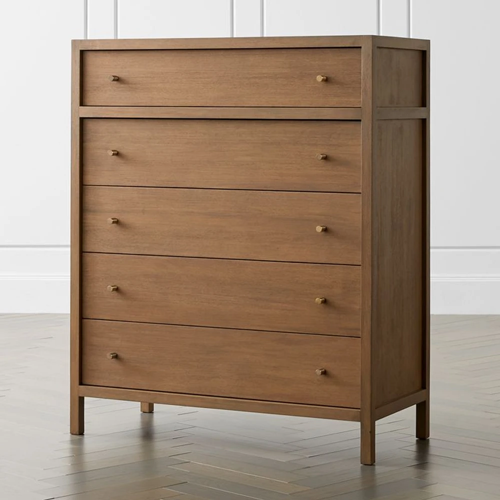 Keane Solid Driftwood 5-Drawer Chest