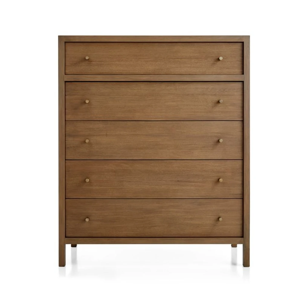 Keane Solid Driftwood 5-Drawer Chest