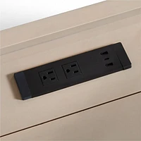 Keane 48" Weathered Natural Wood Desk with Outlets
