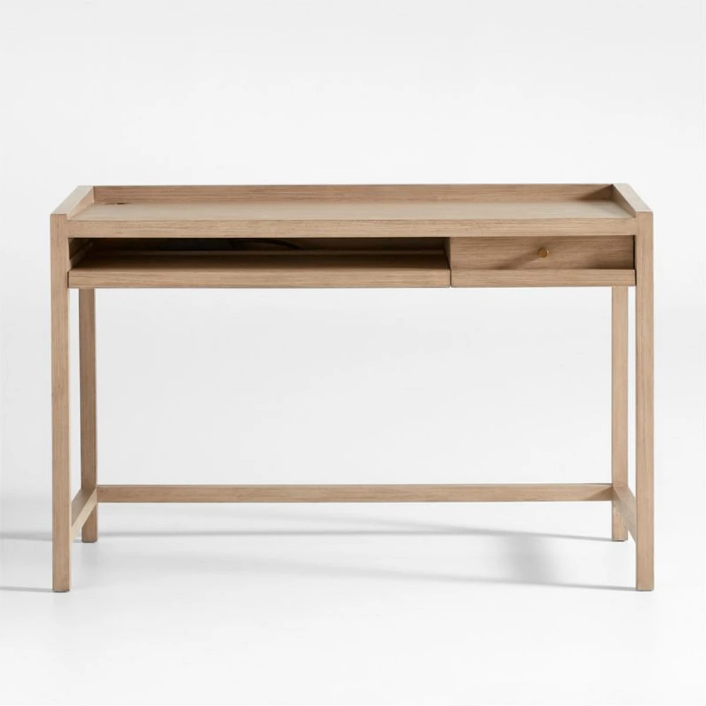 Keane 48" Weathered Natural Wood Desk with Outlets
