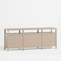 Keane 72" Weathered Natural Wood  Storage Media Console