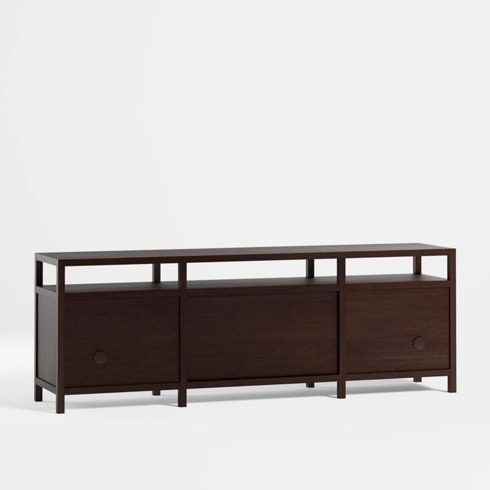 Keane Espresso Wood 86" Storage Media Console