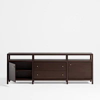Keane Espresso Wood 86" Storage Media Console