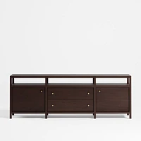 Keane Espresso Wood 86" Storage Media Console