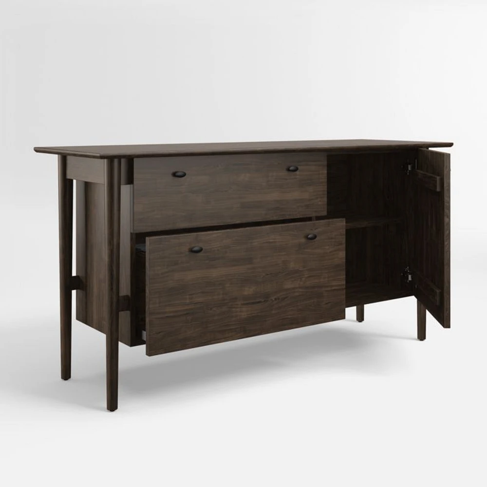 Kendall Charcoal Cherry Credenza
